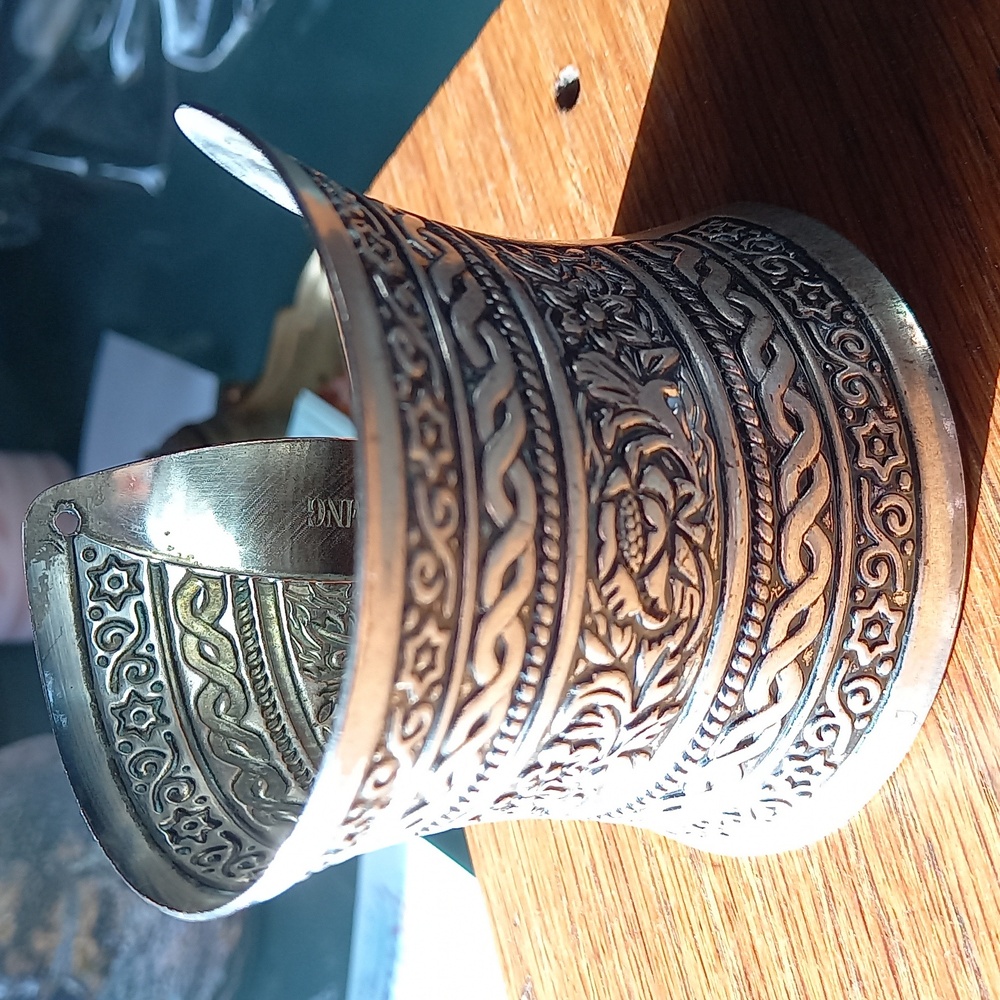 Silver Tone Boho Vintage Bracelet